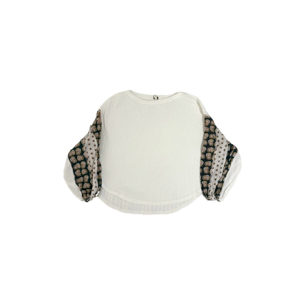 Free People We The Free Blossom Thermal Cotton Blenc in Ivory – Size Medium
